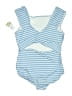 Lands' End Stripes Blue One Piece Swimsuit Size XL - photo 2