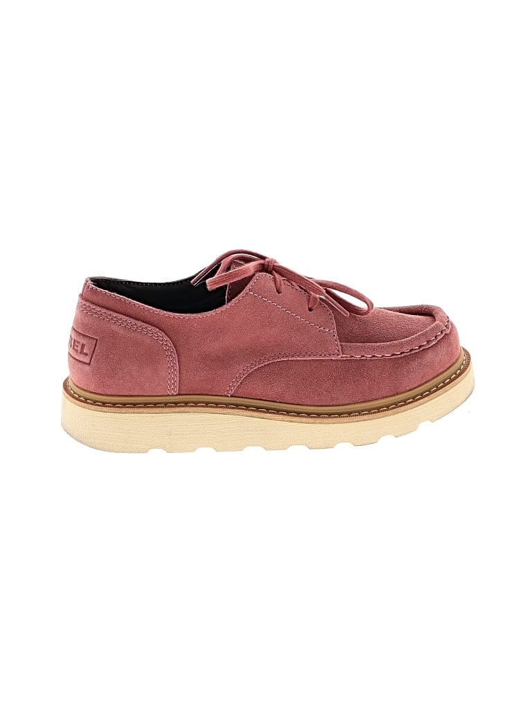 Pre-owned Sorel Flats In Burgundy