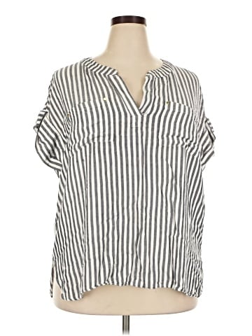 Jones New York Signature Short Sleeve Blouse (view 1)