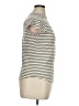 Pilcro Stripes Ivory Short Sleeve Turtleneck Size XL - photo 4