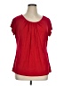 Worthington Red Short Sleeve T-Shirt Size 1X - photo 1
