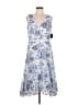Taylor Paisley Blue Cocktail Dress Size 12 - photo 1