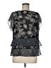 CAbi 100% Polyester Black Short Sleeve Blouse Size M - photo 1