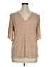 Calvin Klein Tan Short Sleeve Blouse Size XL - photo 1