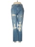 Lovers + Friends 100% Cotton Hearts Blue Jeans Size 28 waist - photo 1