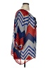 New Directions 100% Polyester Chevron-herringbone Stripes White Blue 3/4 Sleeve Blouse Size 1X - photo 4