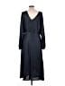 Unbranded 100% Polyester Solid Black Casual Dress Size L - photo 2