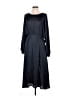 Unbranded 100% Polyester Solid Black Casual Dress Size L - photo 1