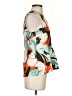 Akemi + Kin Floral Orange Teal Sleeveless Blouse Size S - photo 4