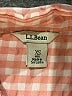 L.L.Bean 100% Cotton Checkered-gingham Pink Orange Short Sleeve Blouse Size XS - photo 7