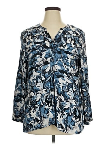 Cj Banks Long Sleeve Blouse (view 1)