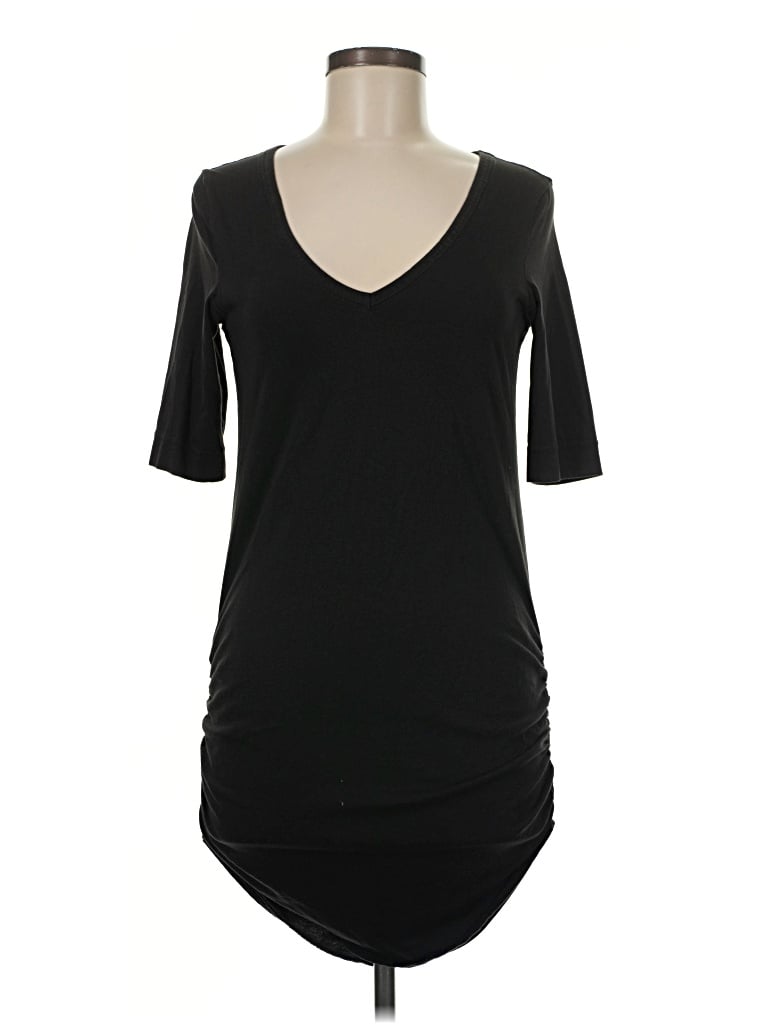 Pre-owned Moda International 3/4 Sleeve T-shirt In Black