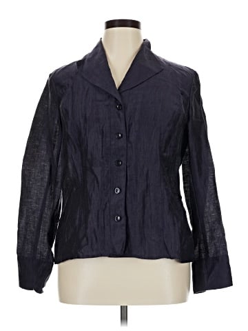 Jones New York Collection 3/4 Sleeve Button-Down Shirt (view 1)