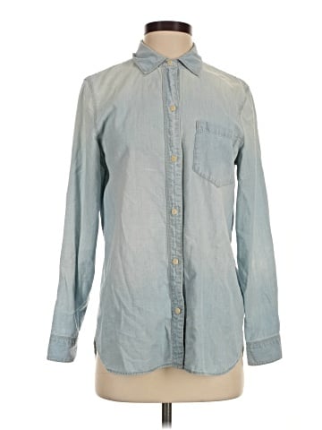 Madewell Chambray Ex-Boyfriend Shirt in Buckley Wash (view 1)
