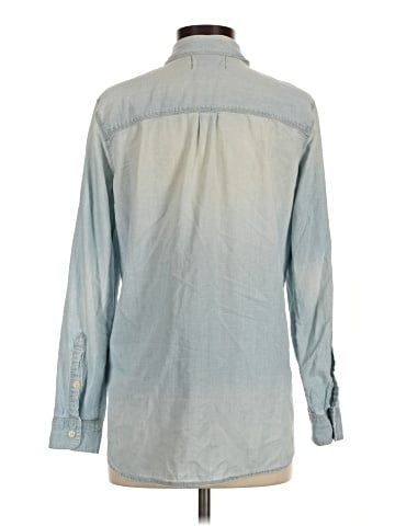 Madewell Chambray Ex-Boyfriend Shirt in Buckley Wash (view 2)