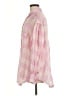 Free People Checkered-gingham Pink Long Sleeve Button-Down Shirt Size M - photo 5