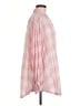 Free People Checkered-gingham Pink Long Sleeve Button-Down Shirt Size M - photo 4