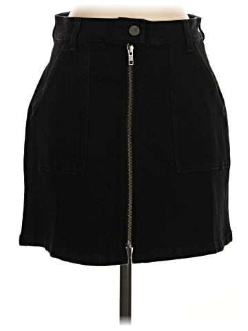 Madewell Denim Utility Zip Skirt in Black Frost (view 1)
