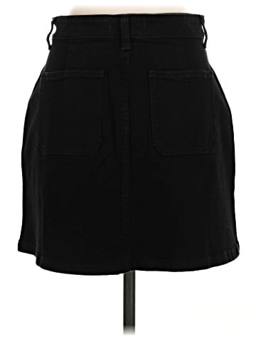 Madewell Denim Utility Zip Skirt in Black Frost (view 2)