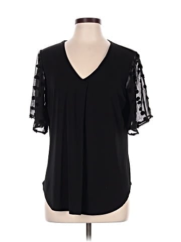 NY Collection Short Sleeve Blouse (view 1)