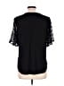 NY Collection Black Short Sleeve Blouse Size L - photo 2