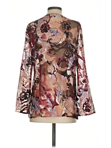 Due Per Due Long Sleeve Silk Top (view 2)