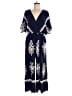 Charlie 100% Viscose Paisley Blue Jumpsuit One size - photo 1