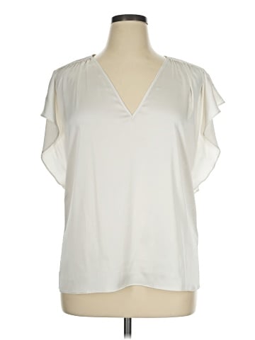White House Black Market Short Sleeve Blouse (view 1)