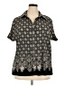 Apt. 9 Paisley Gray Short Sleeve Blouse Size 2X - photo 1