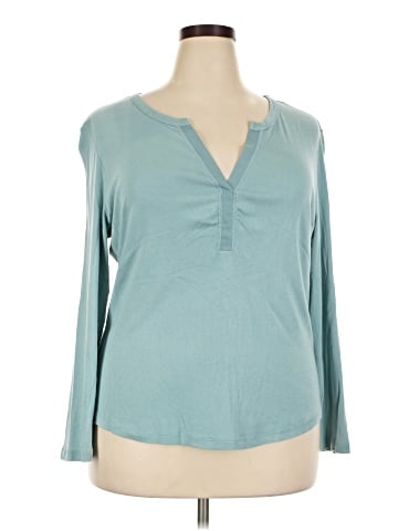 Charter Club Long Sleeve Henley (view 1)