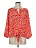 West Kei 100% Polyester Red 3/4 Sleeve Blouse Size M - photo 1