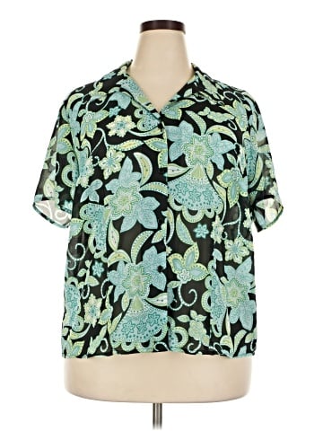 JM Collection Short Sleeve Blouse (view 1)