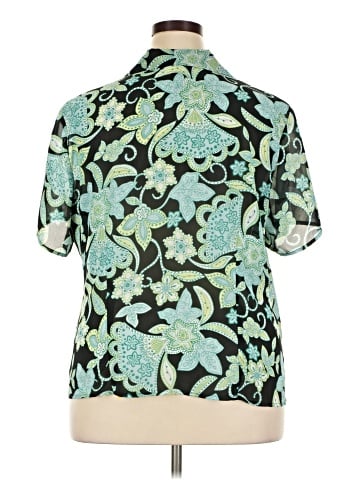 JM Collection Short Sleeve Blouse (view 2)