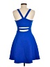 Express Solid Blue Cocktail Dress Size 6 - photo 2