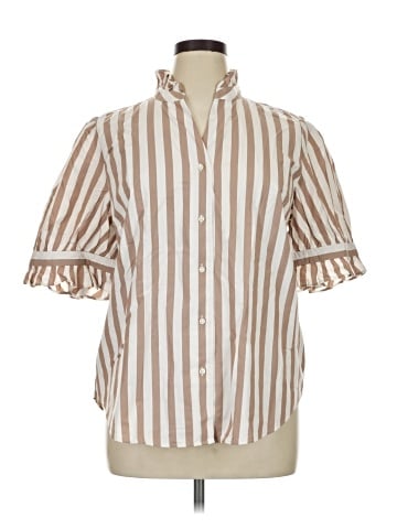 Ann Taylor 3/4 Sleeve Button-Down Shirt (view 1)
