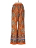 E by Eloise Paisley Orange Casual Pants Size M - photo 2