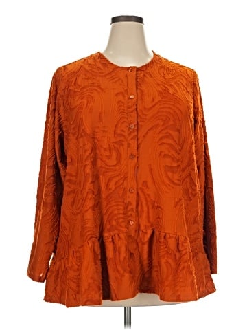 LOGO by Lori Goldstein 3/4 Sleeve Blouse (view 1)
