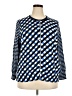 Lands' End Checkered-gingham Blue Long Sleeve Blouse Size 2X - photo 1