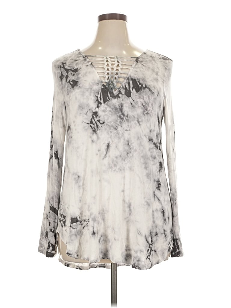 Pre-owned American Eagle Outfitters Long Sleeve Blouse In Silver