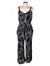 a.n.a. A New Approach 100% Rayon Graphic Black Jumpsuit Size L - photo 1