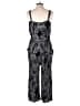 a.n.a. A New Approach 100% Rayon Graphic Black Jumpsuit Size L - photo 2