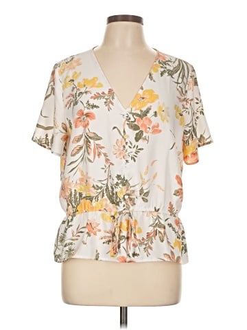 Ann Taylor LOFT Outlet Short Sleeve Blouse (view 1)