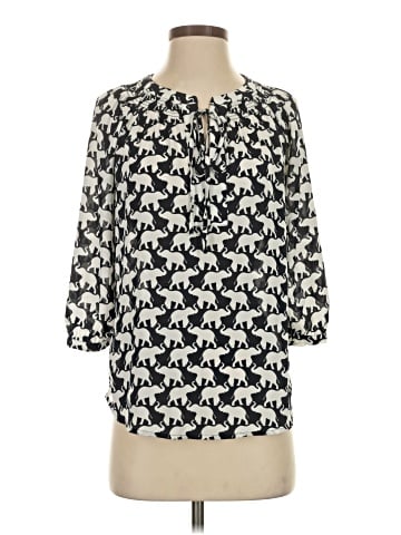 Aqua 3/4 Sleeve Blouse (view 1)