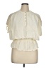 Democracy Ivory Short Sleeve Blouse Size XL - photo 1