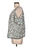 Max Studio 100% Rayon Ivory Short Sleeve Blouse Size L - photo 5