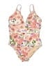 Kona Sol Floral Ivory One Piece Swimsuit Size L - photo 1
