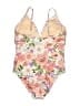 Kona Sol Floral Ivory One Piece Swimsuit Size L - photo 2