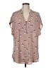 Torrid 100% Polyester Pink Short Sleeve Blouse Size Med Plus (00) - photo 1