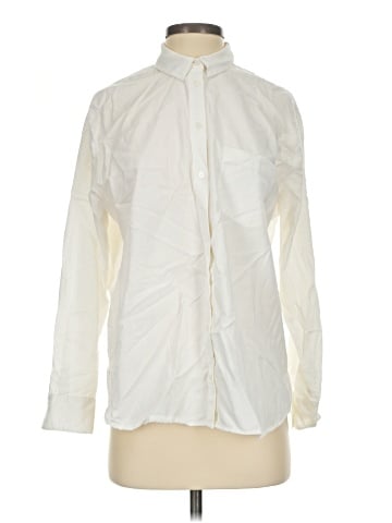 Madewell Drapey Oversized Boyshirt in Pure White (view 1)