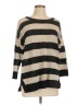 Tribal 100% Cotton Stripes Tan Pullover Sweater Size L - photo 1